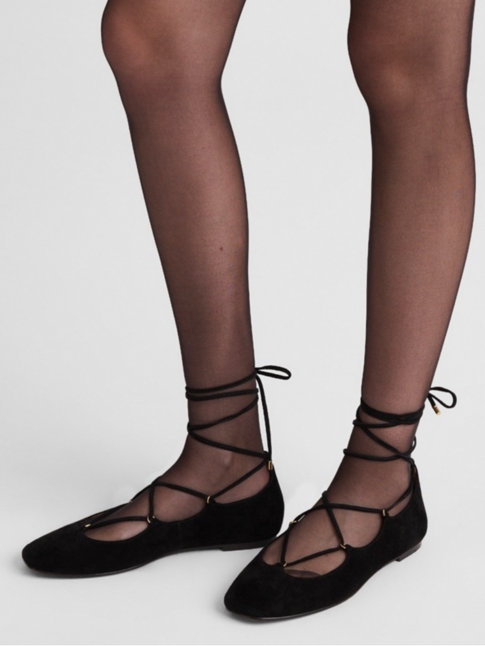 NWT MADEWELL The Greta Lace Up Ballet Flat size women’s 8 1/2 - Picture 2 of 6